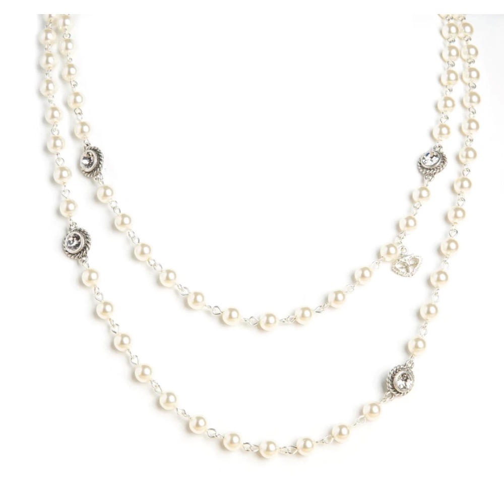 VSA Wrap – 6mm Pearls Cream (Beads Only) - Silver